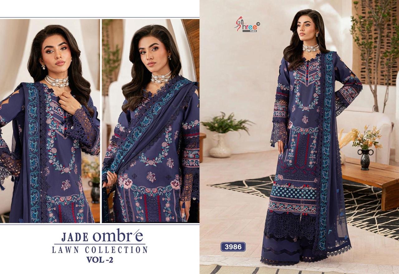 Shree Fabs Jade Ombre Lawn Collection Vol 2 catalog pakistani suits in wholesale price