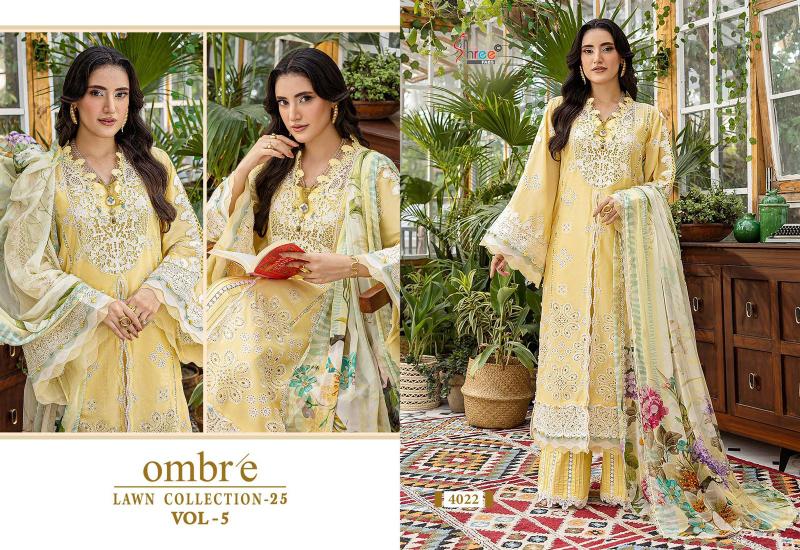 Shree Fabs Ombre Lawn Collection Vol 5 catalog Cotton Duppatta pakistani wholesale suits in allahabad