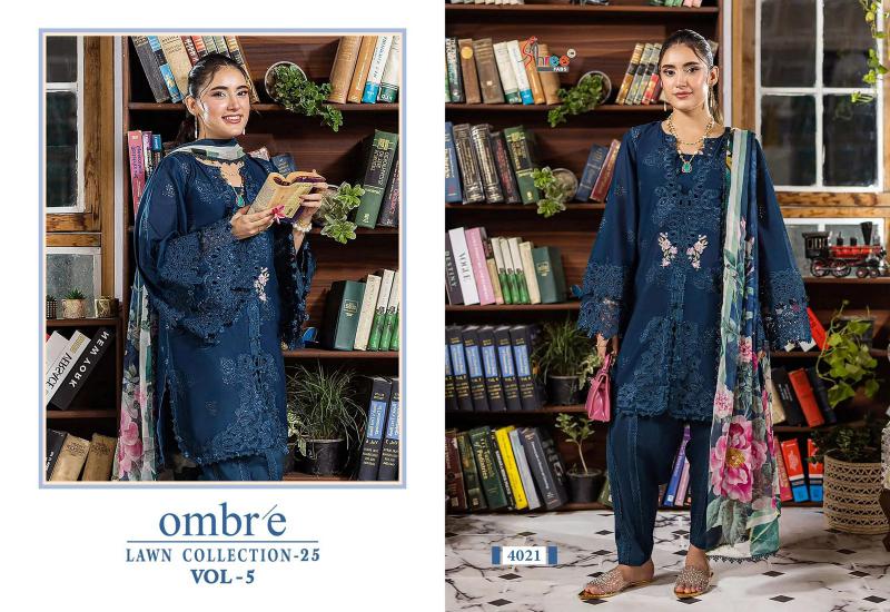 Shree Fabs Ombre Lawn Collection Vol 5 catalog Cotton Duppatta pakistani wholesale suits in allahabad