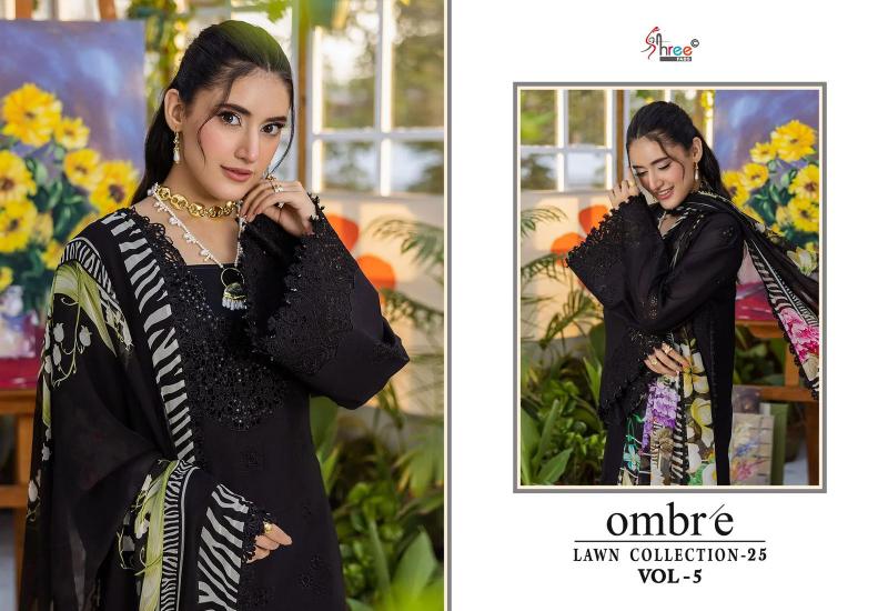 Shree Fabs Ombre Lawn Collection Vol 5 catalog Cotton Duppatta pakistani wholesale suits in allahabad