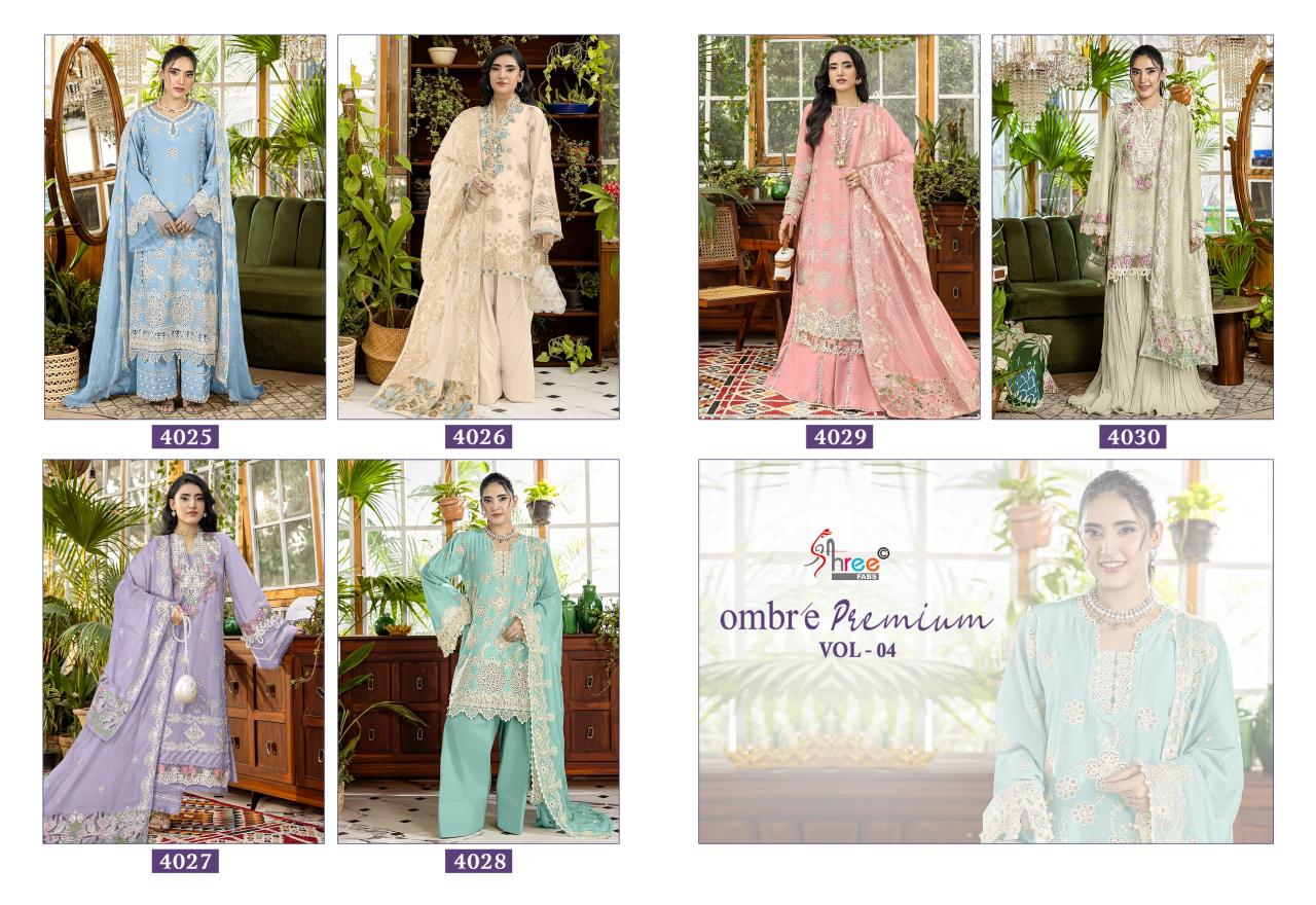 Shree Fabs Ombre premium vol 4 catalog pakistani brand salwar suit wholesaler
