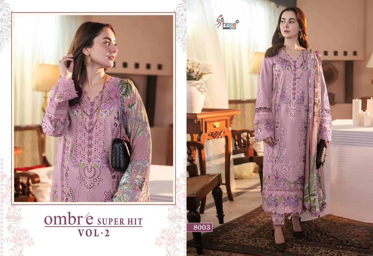 Shree Fabs Ombre Super Hit Vol 2 catalog chiffon Duppatta wholesale pakistani suits in kashmir