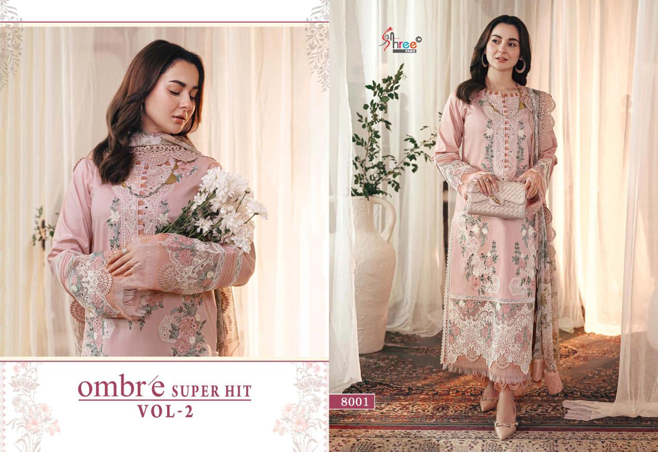 Shree Fabs Ombre Super Hit Vol 2 catalog chiffon Duppatta wholesale pakistani suits in kashmir