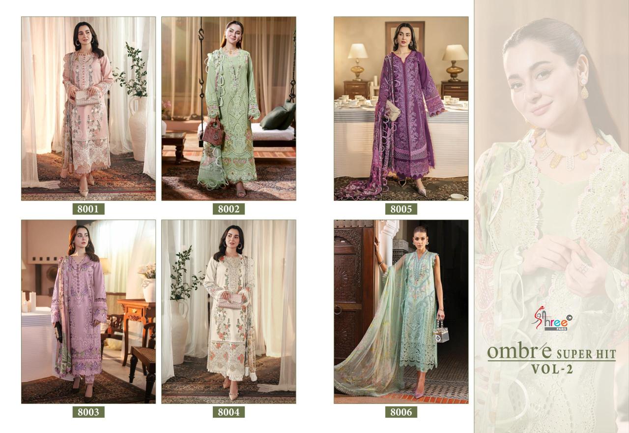 Shree Fabs Ombre Super Hit Vol 2 catalog Cotton Duppatta wholesale pakistani salwar suits