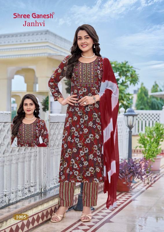 Shree Ganesh Janhvi Vol-1 – Kurti Pant With Dupatta - Wholesale Catalog