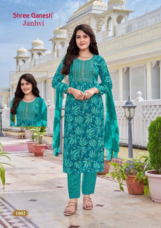 Shree Ganesh Janhvi Vol-1 – Kurti Pant With Dupatta - Wholesale Catalog