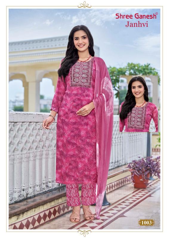 Shree Ganesh Janhvi Vol-1 – Kurti Pant With Dupatta - Wholesale Catalog