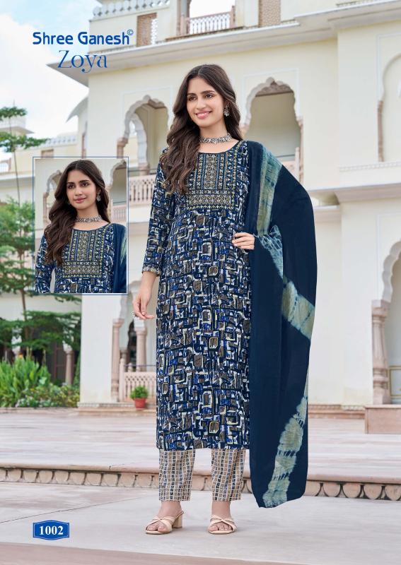 Shree Ganesh Zoya Vol-1 – Kurti Pant With Dupatta - Wholesale Catalog