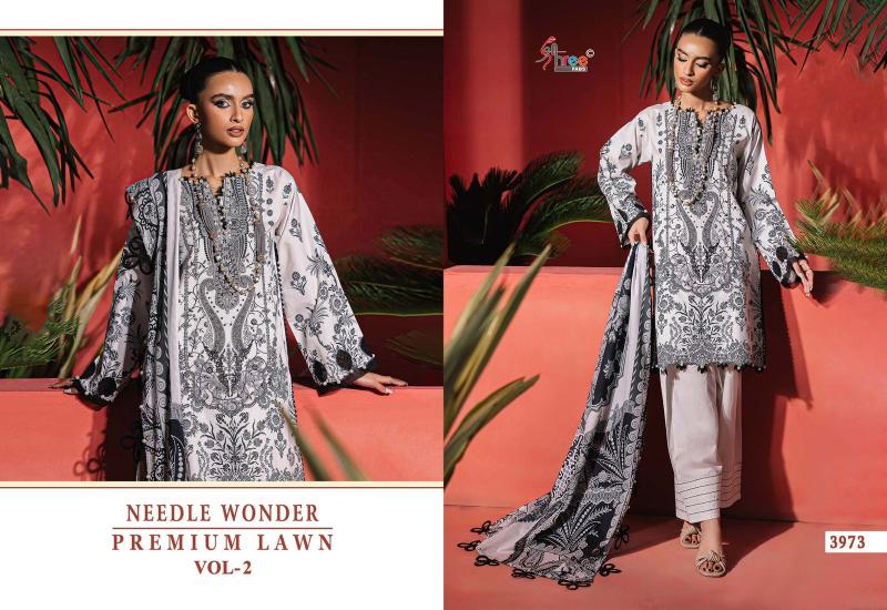 Shree Needle wonder premium lawn vol 2 Catalog Cotton Duppatta wholesale pakistani suites