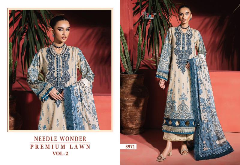 Shree Needle wonder premium lawn vol 2 Catalog Cotton Duppatta wholesale pakistani suites