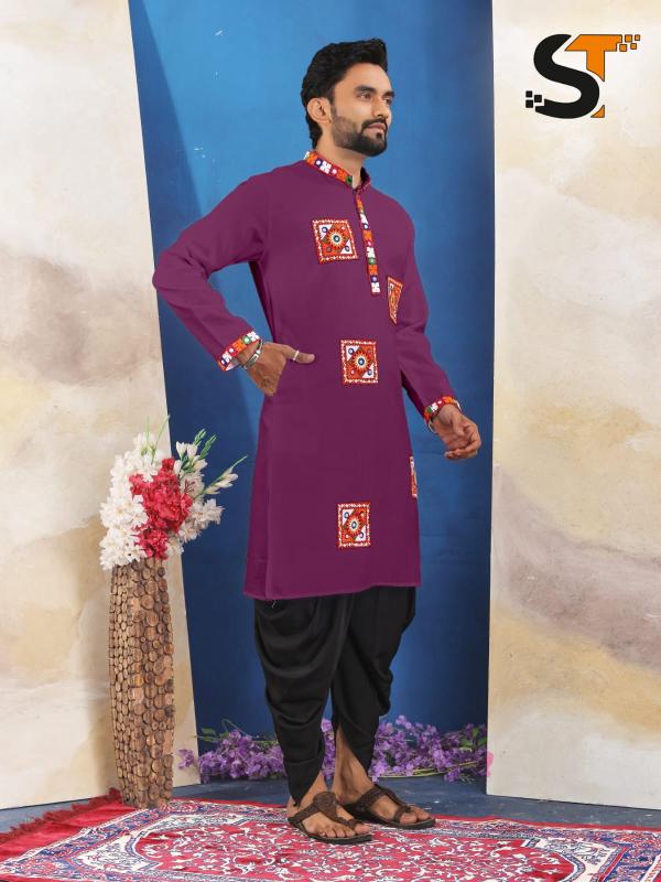 ST Cotton vol 1 catalog Navratri Mens kurta