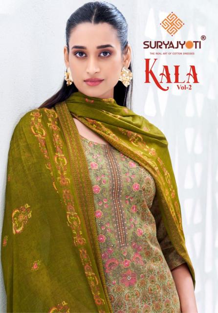Suryajyoti Kala Vol-2 catalog cotton dress material at wholesale price
