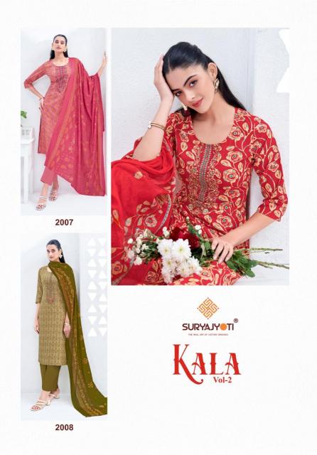 Suryajyoti Kala Vol-2 catalog cotton dress material at wholesale price