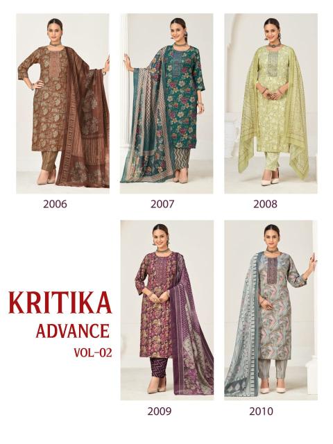 Suryajyoti Kritika Advance Vol-2 – Kurti Pant With Dupatta - Wholesale Catalog