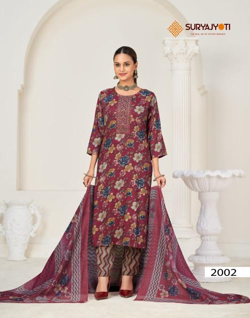 Suryajyoti Kritika Advance Vol-2 – Kurti Pant With Dupatta - Wholesale Catalog