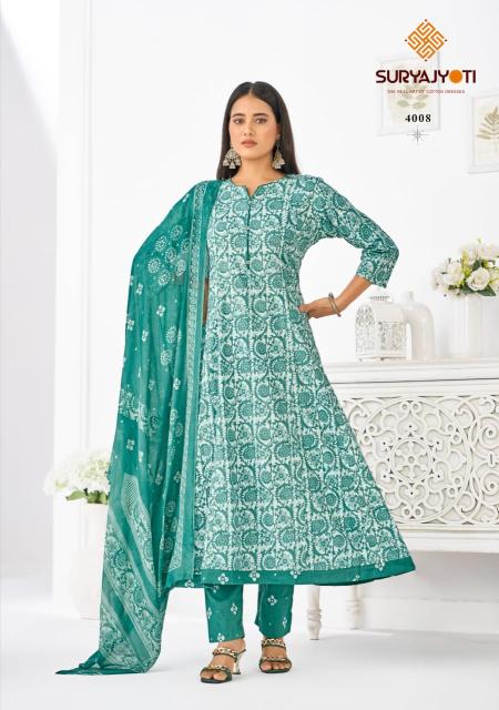 Suryajyoti Rashi Vol-4 – Anarkali Style Kurti Pant With Dupatta - Wholesale Catalog