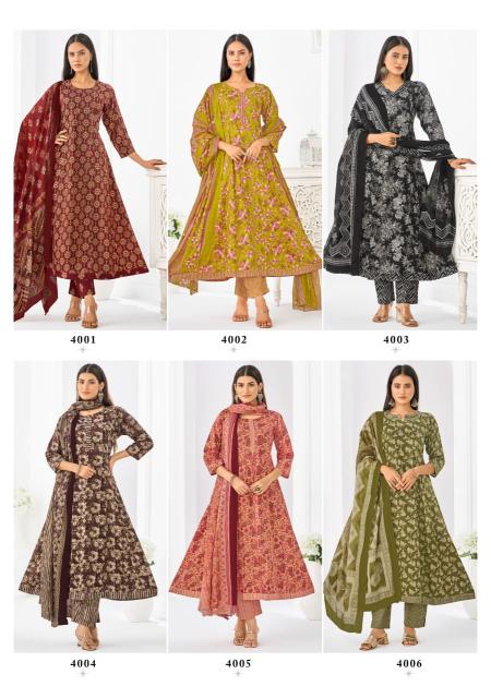 Suryajyoti Rashi Vol-4 – Anarkali Style Kurti Pant With Dupatta - Wholesale Catalog