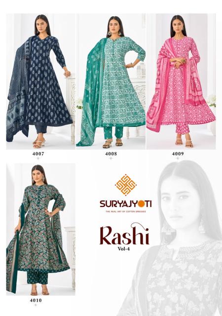 Suryajyoti Rashi Vol-4 – Anarkali Style Kurti Pant With Dupatta - Wholesale Catalog