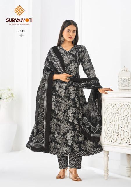 Suryajyoti Rashi Vol-4 – Anarkali Style Kurti Pant With Dupatta - Wholesale Catalog
