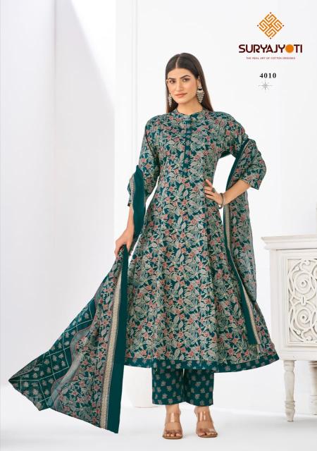 Suryajyoti Rashi Vol-4 – Anarkali Style Kurti Pant With Dupatta - Wholesale Catalog