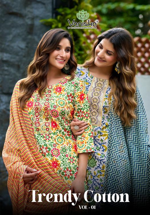 Vaniska Trendy Cotton Vol 1 catalog online kurti surat website