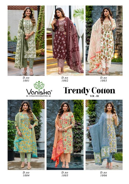 Vaniska Trendy Cotton Vol 1 catalog online kurti surat website
