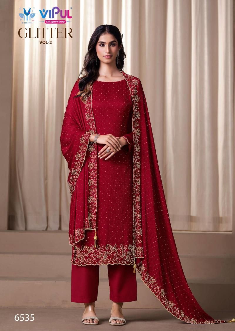 Vipul Glitter Vol 2 catalog wholesale printed salwar kameez