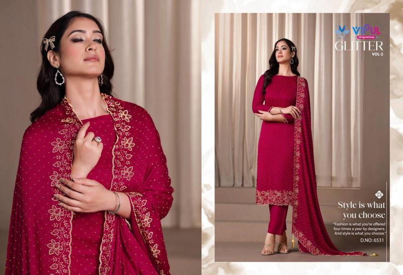Vipul Glitter Vol 2 catalog wholesale printed salwar kameez