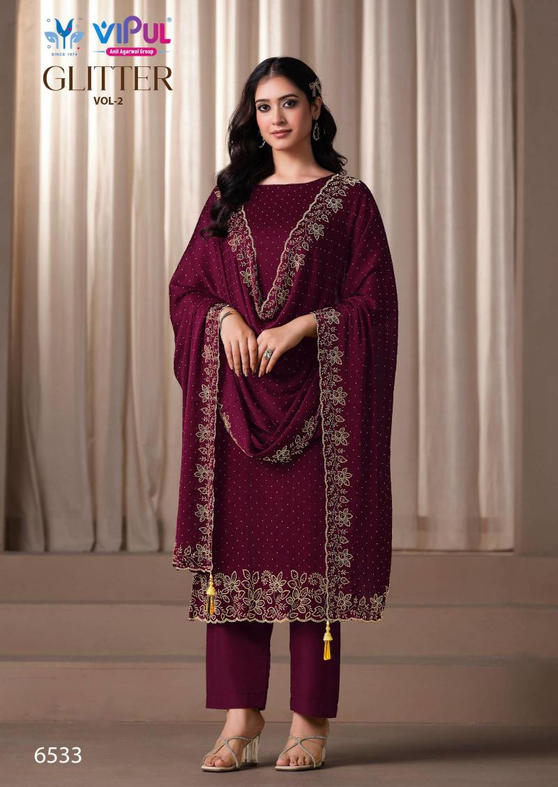 Vipul Glitter Vol 2 catalog wholesale printed salwar kameez