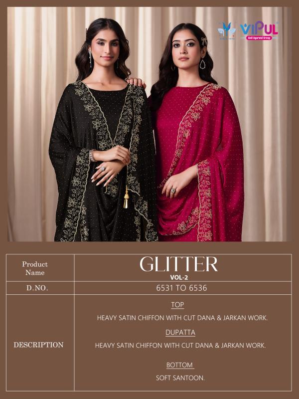 Vipul Glitter Vol 2 catalog wholesale printed salwar kameez