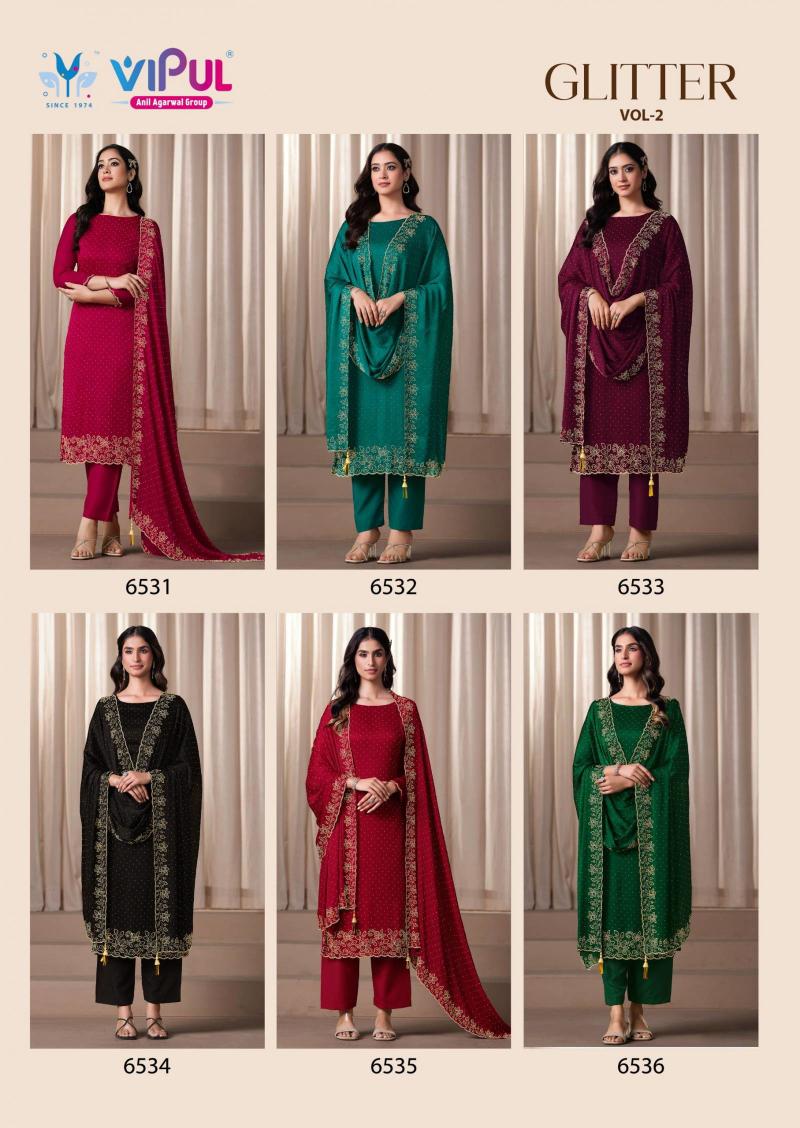 Vipul Glitter Vol 2 catalog wholesale printed salwar kameez