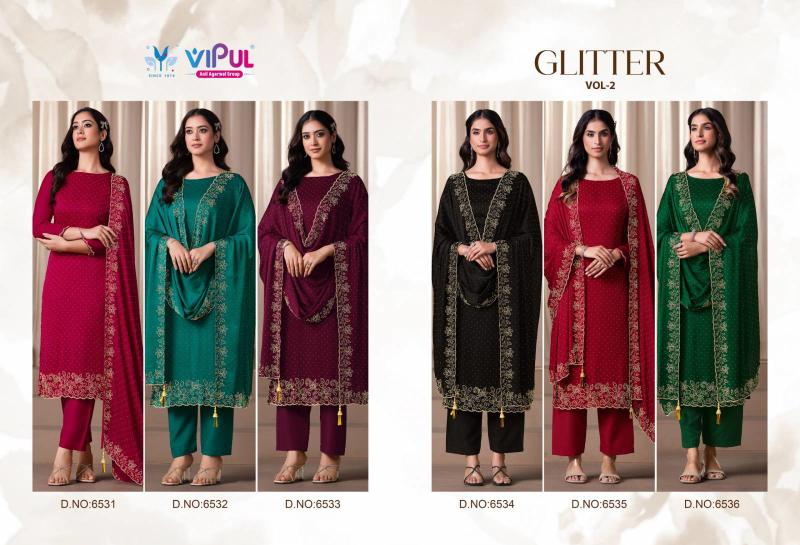Vipul Glitter Vol 2 catalog wholesale printed salwar kameez