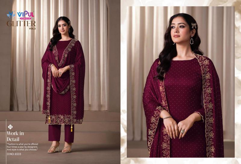 Vipul Glitter Vol 2 catalog wholesale printed salwar kameez