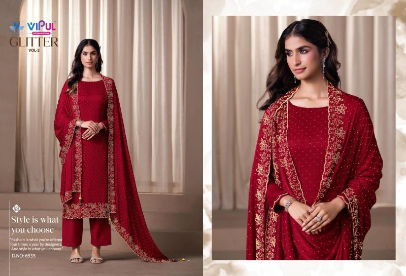 Vipul Glitter Vol 2 catalog wholesale printed salwar kameez