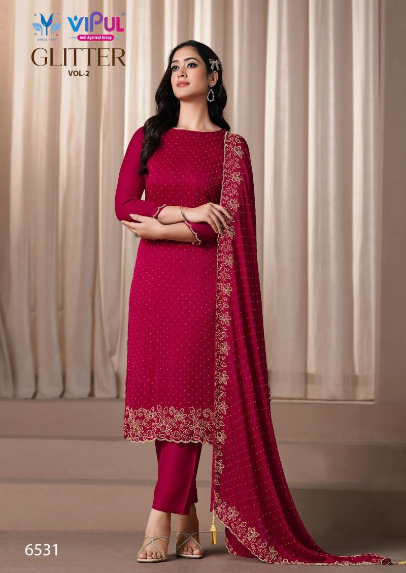 Vipul Glitter Vol 2 catalog wholesale printed salwar kameez
