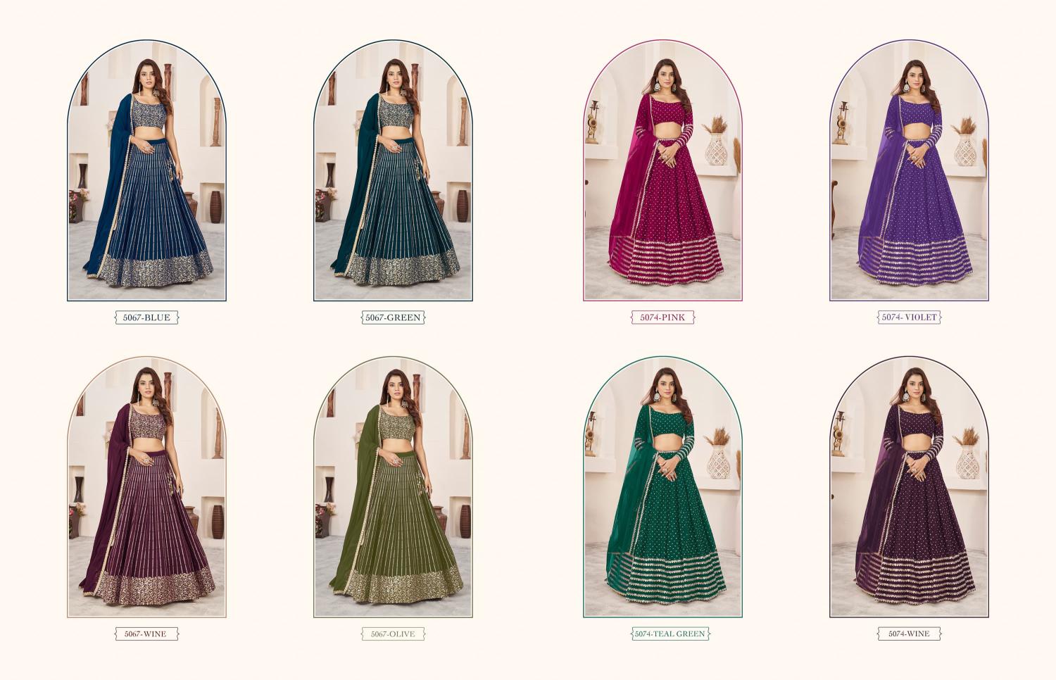 Zeel Clothing Anchal vol 3 catalog floral lehenga online india