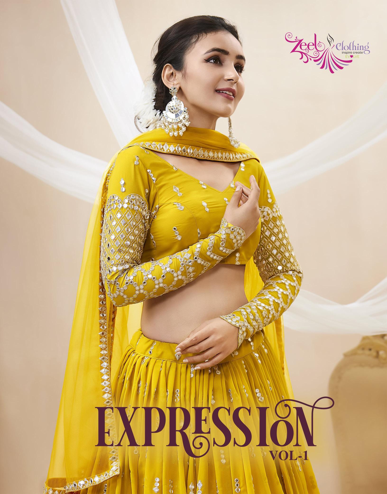 Zeel Clothing Expression vol 1 catalog most expensive lehenga in india
