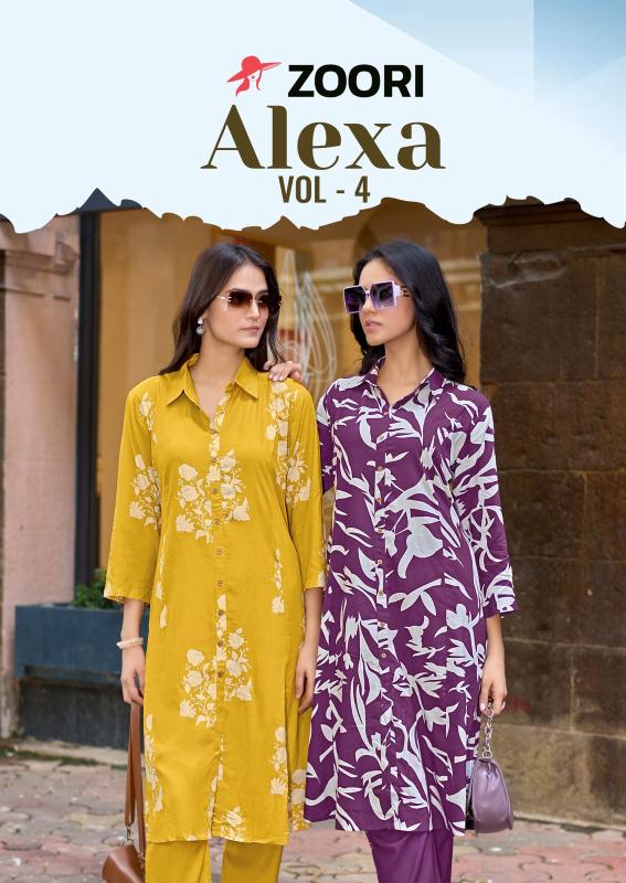 Zoori Alexa Vol 4 catalog modest co ord sets pakistan