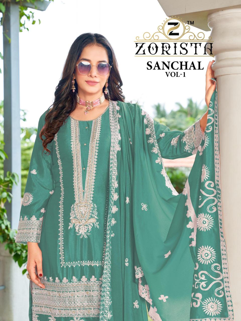 Zorista Sanchal Vol 1 catalog pakistani ladies suits wholesale in delhi