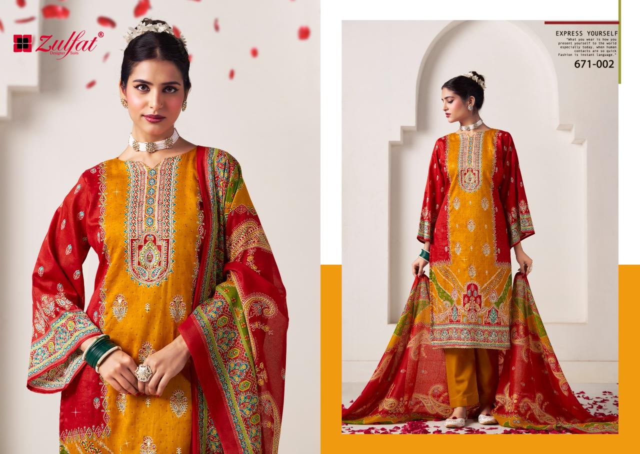 Zulfat Sajni Vol 8 wholesale party wear unstitched dress material