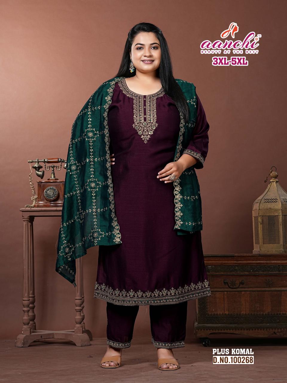 AANCHI (BIG SIZE 3 PCS SET CATALOGUE)  PLUS KOMAL 