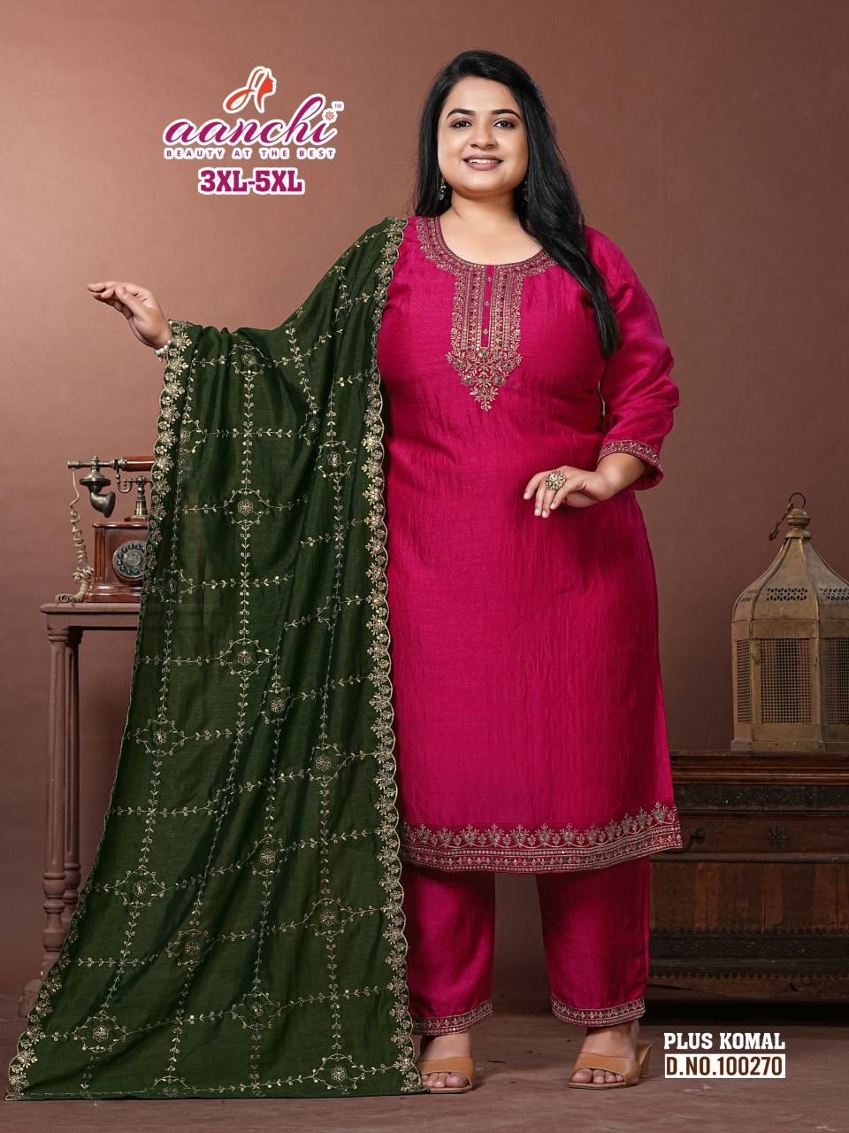 AANCHI (BIG SIZE 3 PCS SET CATALOGUE)  PLUS KOMAL 