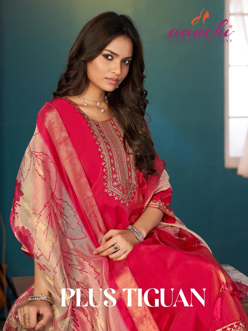 Aanchi Plus Tiguan catalog ahmedabad kurti wholesale market online