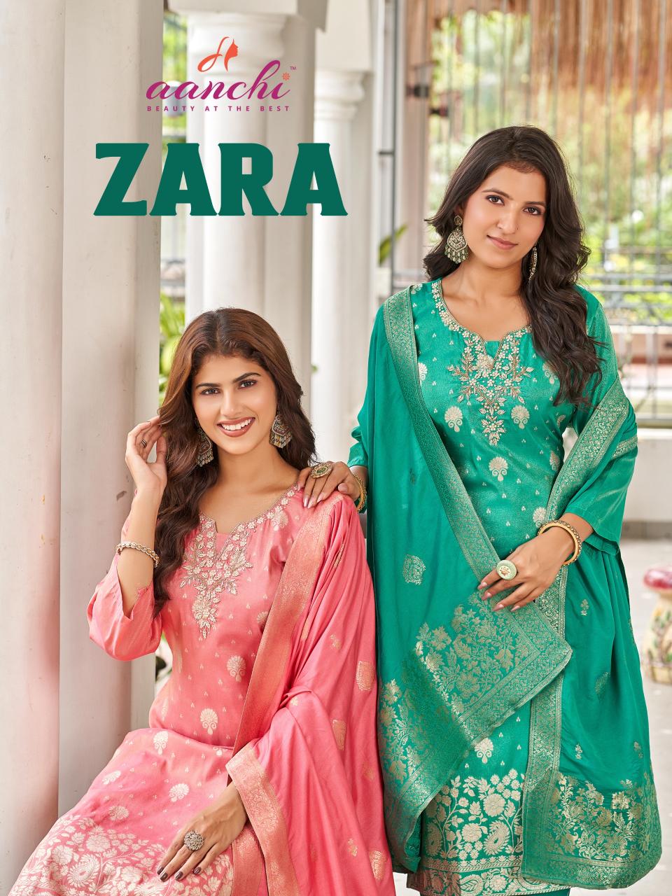 Aanchi Zara catalog designer kurtis online wholesale
