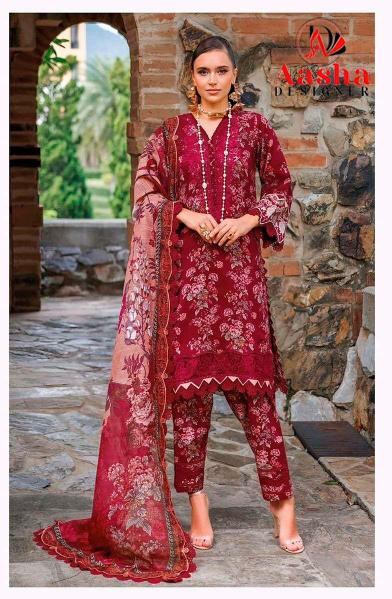 Aasha 1165 catalog Cotton Duppatta pakistani suit wholesale and lots