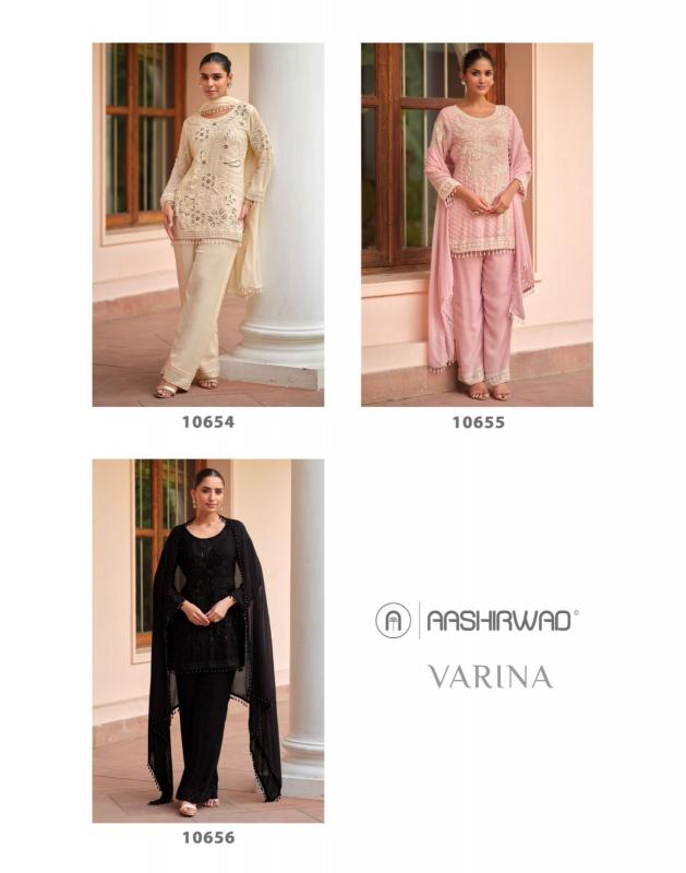 Aashirwad Mor Bagh Varina catalog designer salwar kameez surat