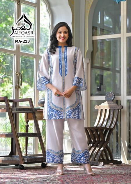 AL Qasr 213 catalog pakistani style coord set