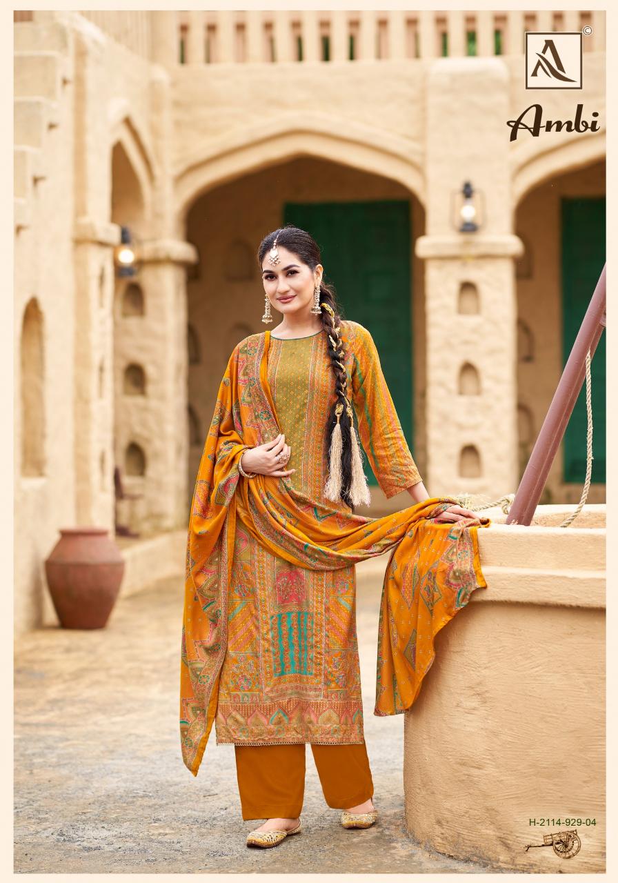 Alok Ambi catalog wholesale dress materials dealers