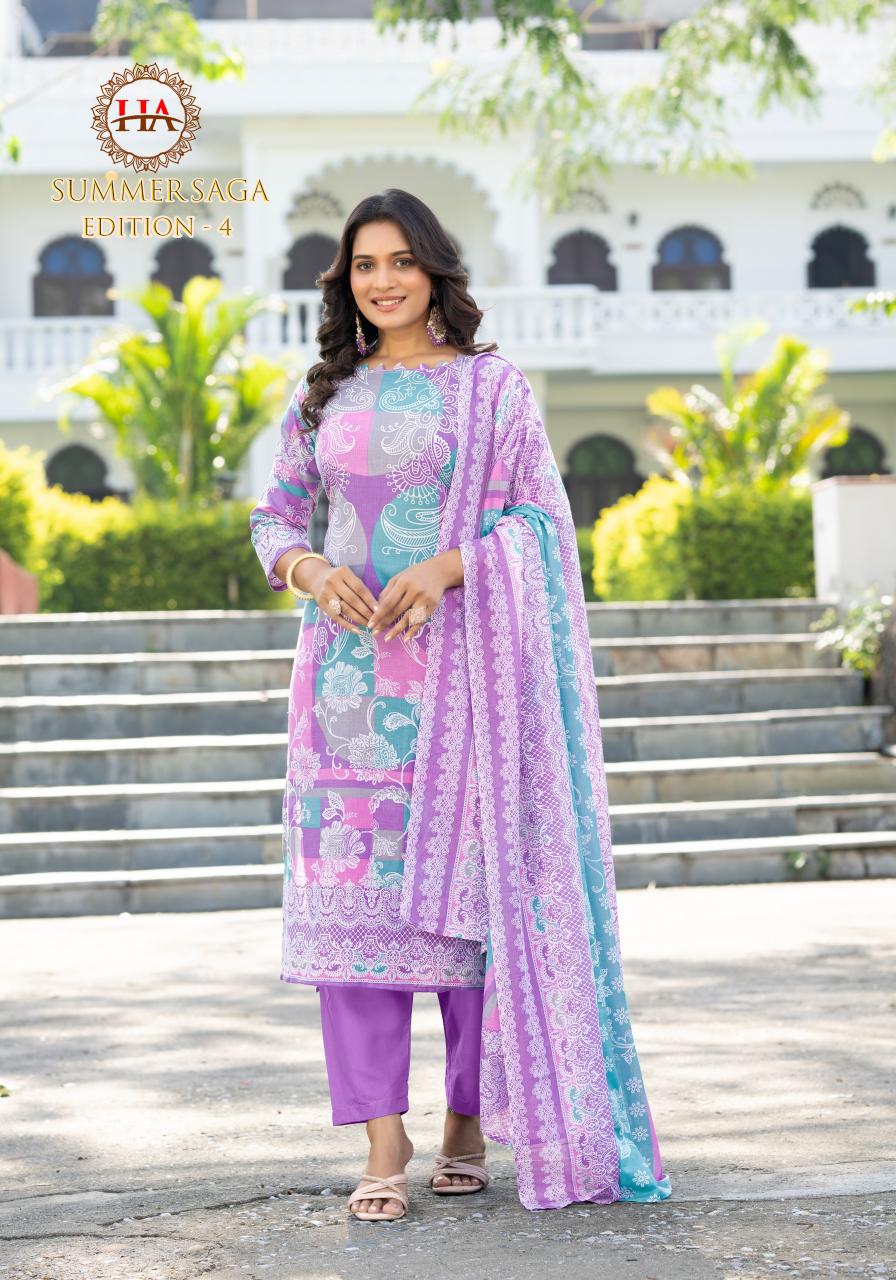 Alok Harshit Summer Saga Vol 4 Catalog wholesale dress materials washermanpet