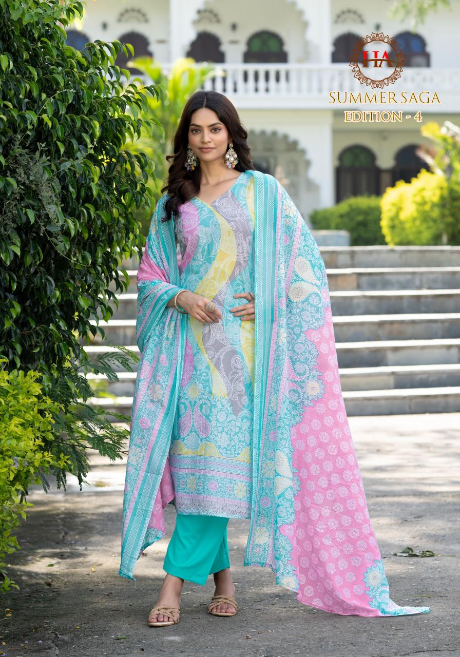 Alok Harshit Summer Saga Vol 4 Catalog wholesale dress materials washermanpet